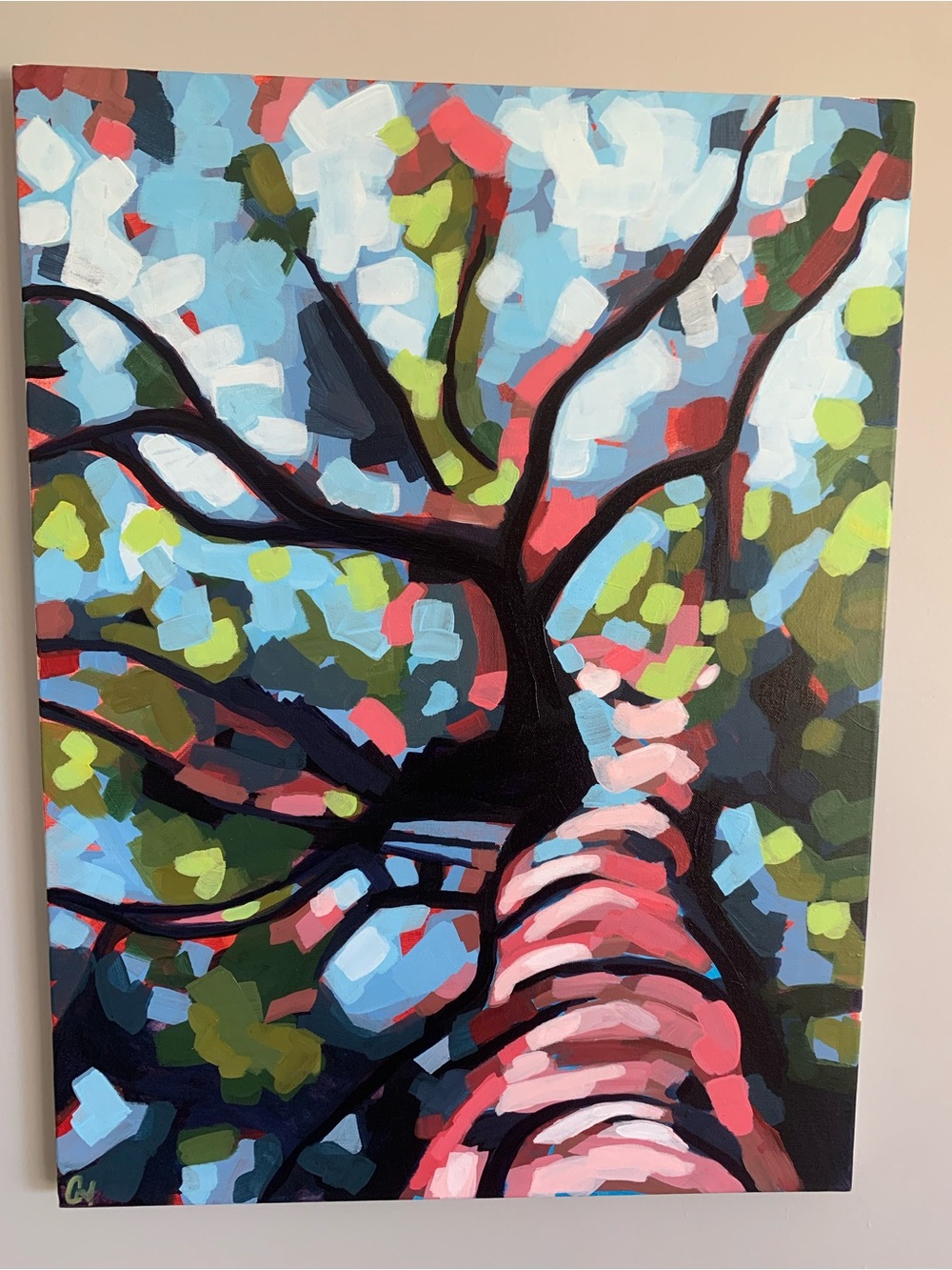 “Look way up”
Tree painted by Me 💜